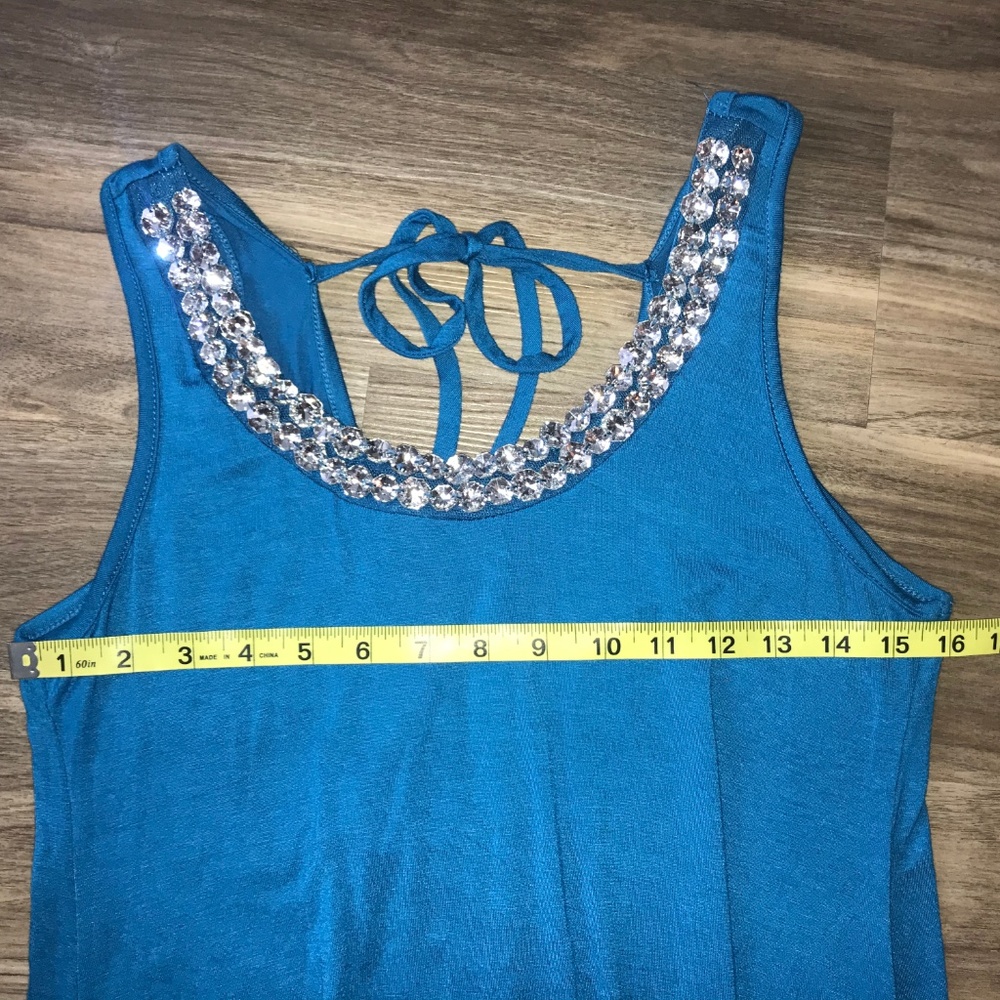 Magenta Rhinestone Tank Top - Picture 6 of 7